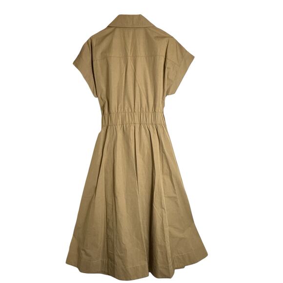 Lafayette 148 New York Women's Short Sleeve Belted Wrap Dress Size L Tan NWT - Picture 6 of 10